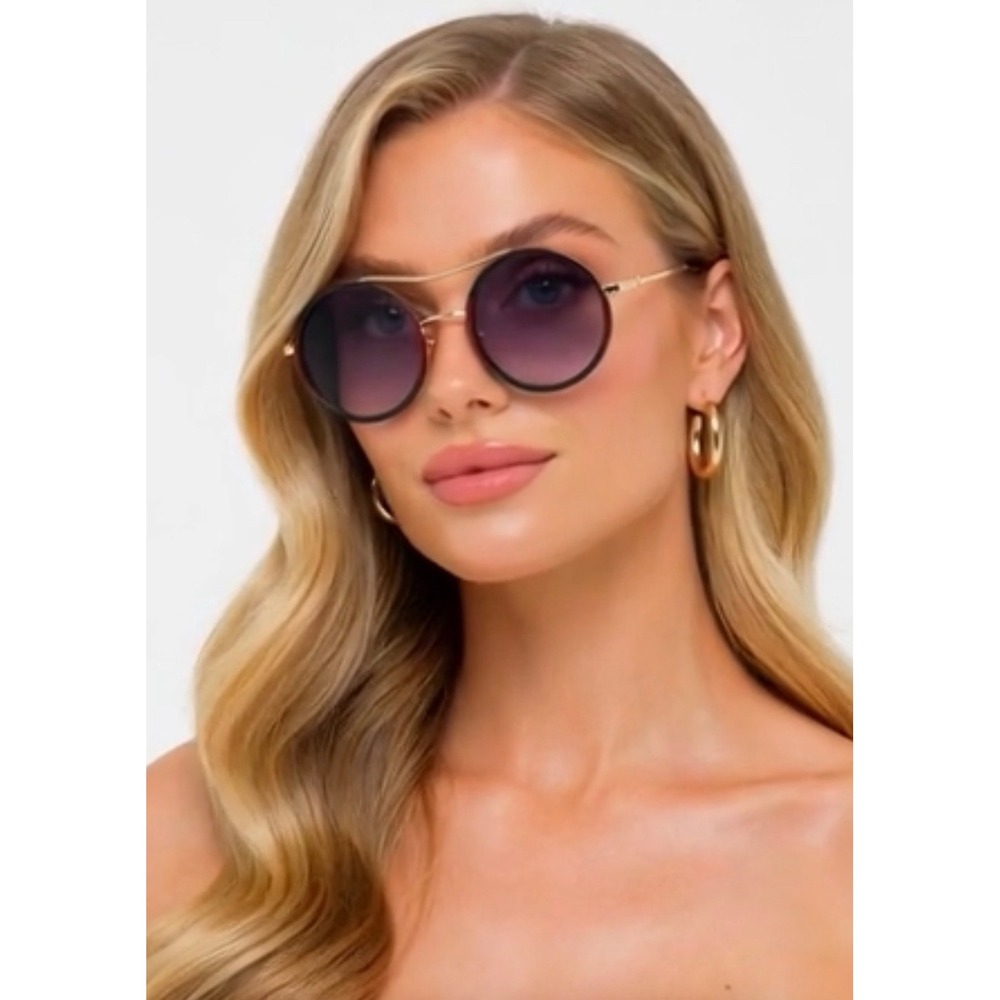 Women Retro Round Sunglasses Thin Frame Vintage Fashion UV400 Women Shades Gafas